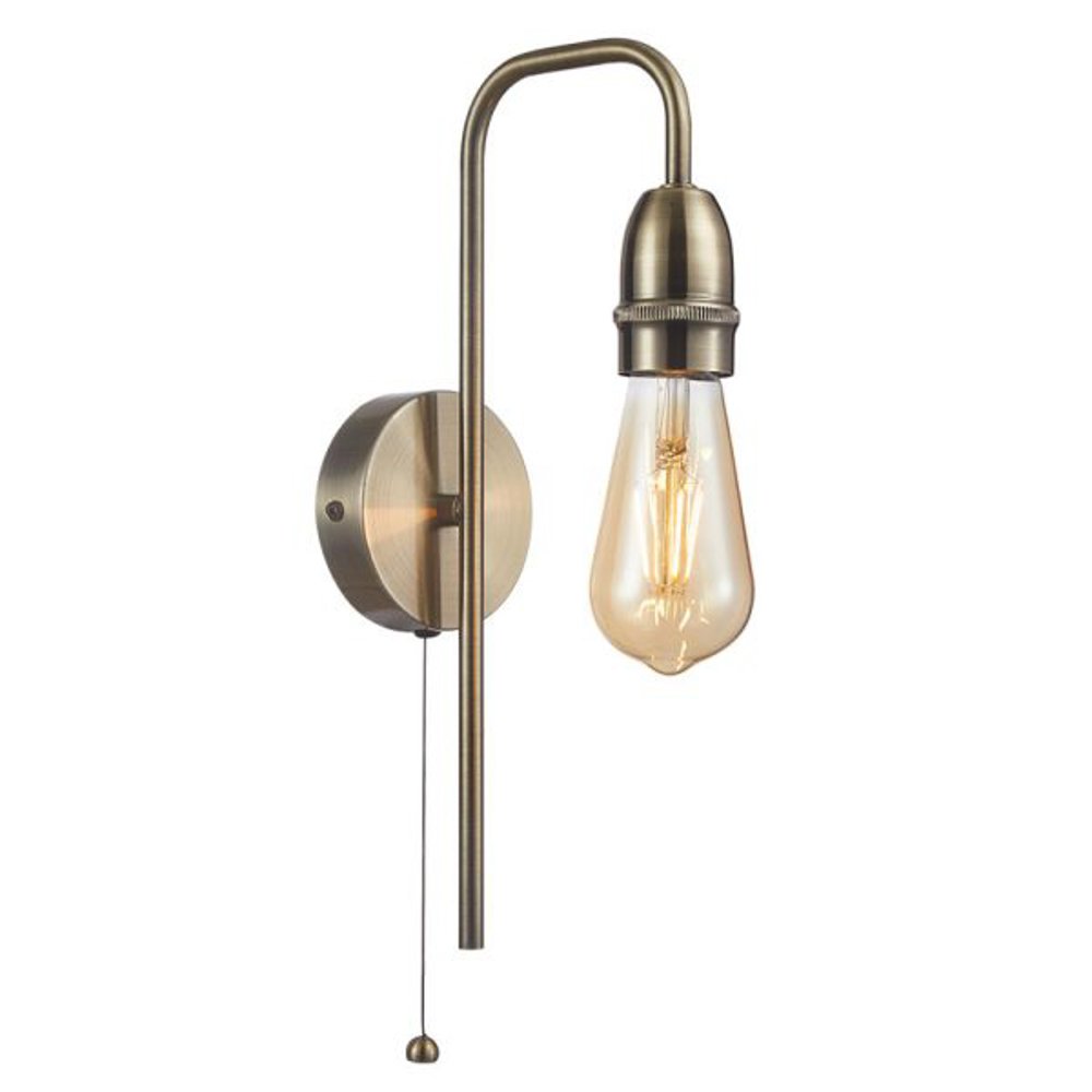1L ANTIQUE BRASS VENUS WALL LIGHT