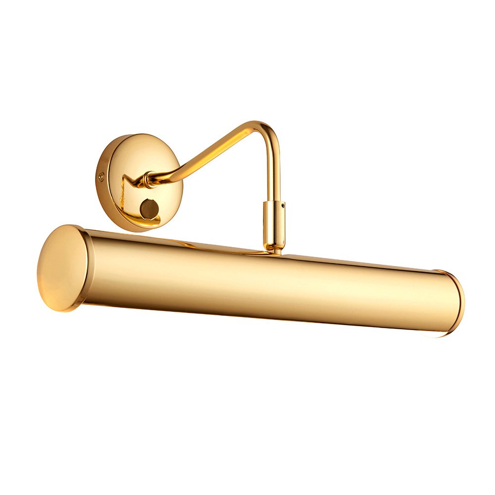 BRUSHED BRASS TURNER 2LT 355MM WALL LIGHT